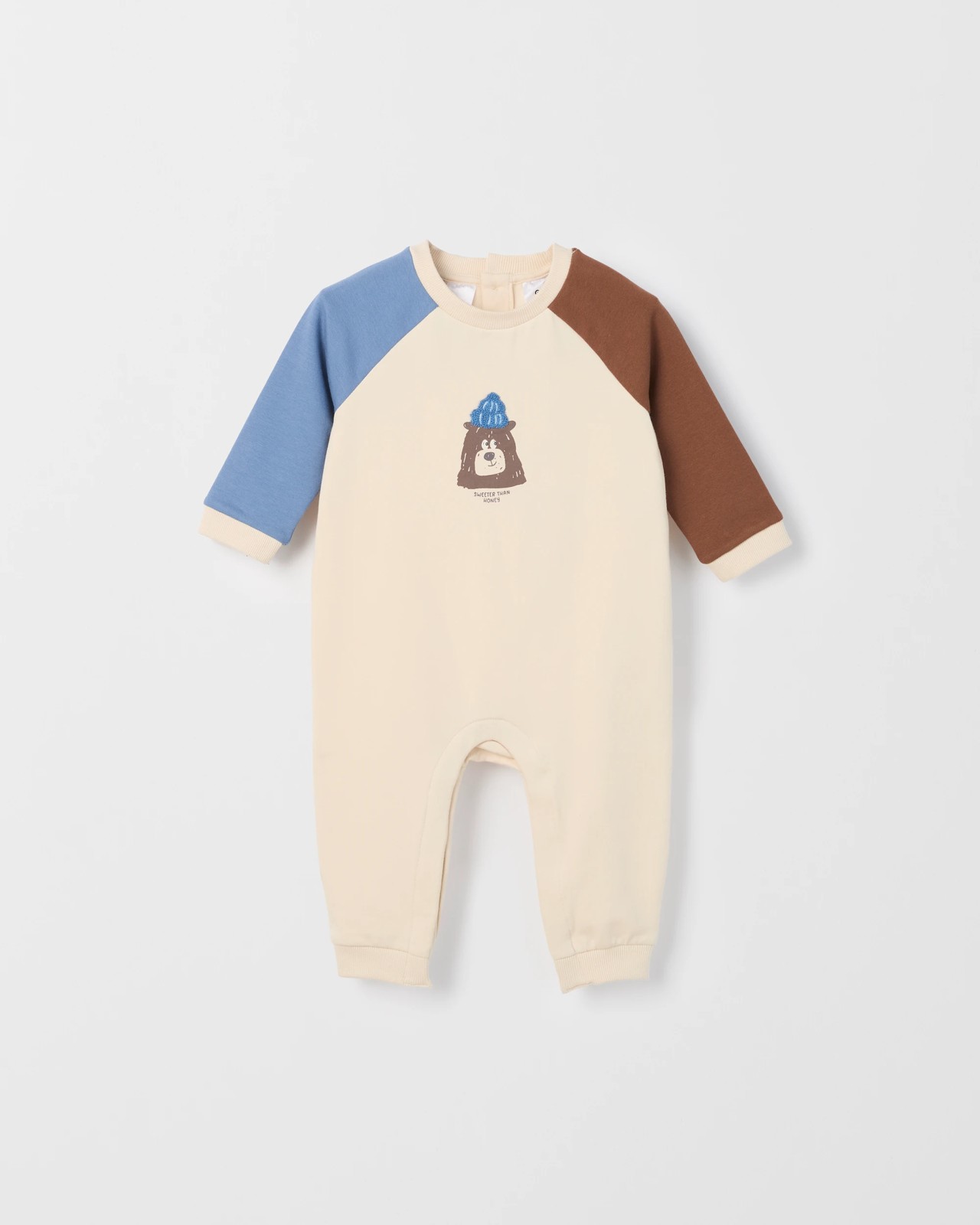 Baby Organic Cotton Fleece Romper 2 of 3