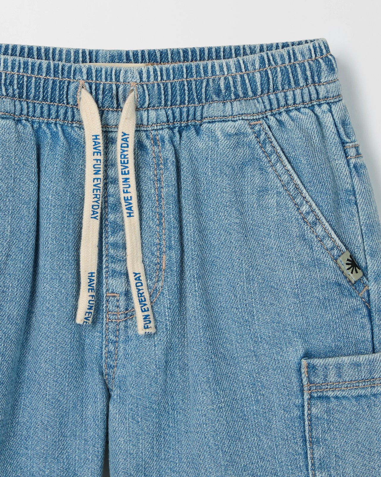 Pull On Denim Volley Shorts - Light Wash 6 of 6