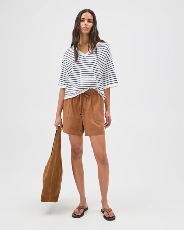 Slub Seam Detail Shorts