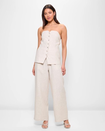 European Linen Elastic Waist Pants - Lily Loves