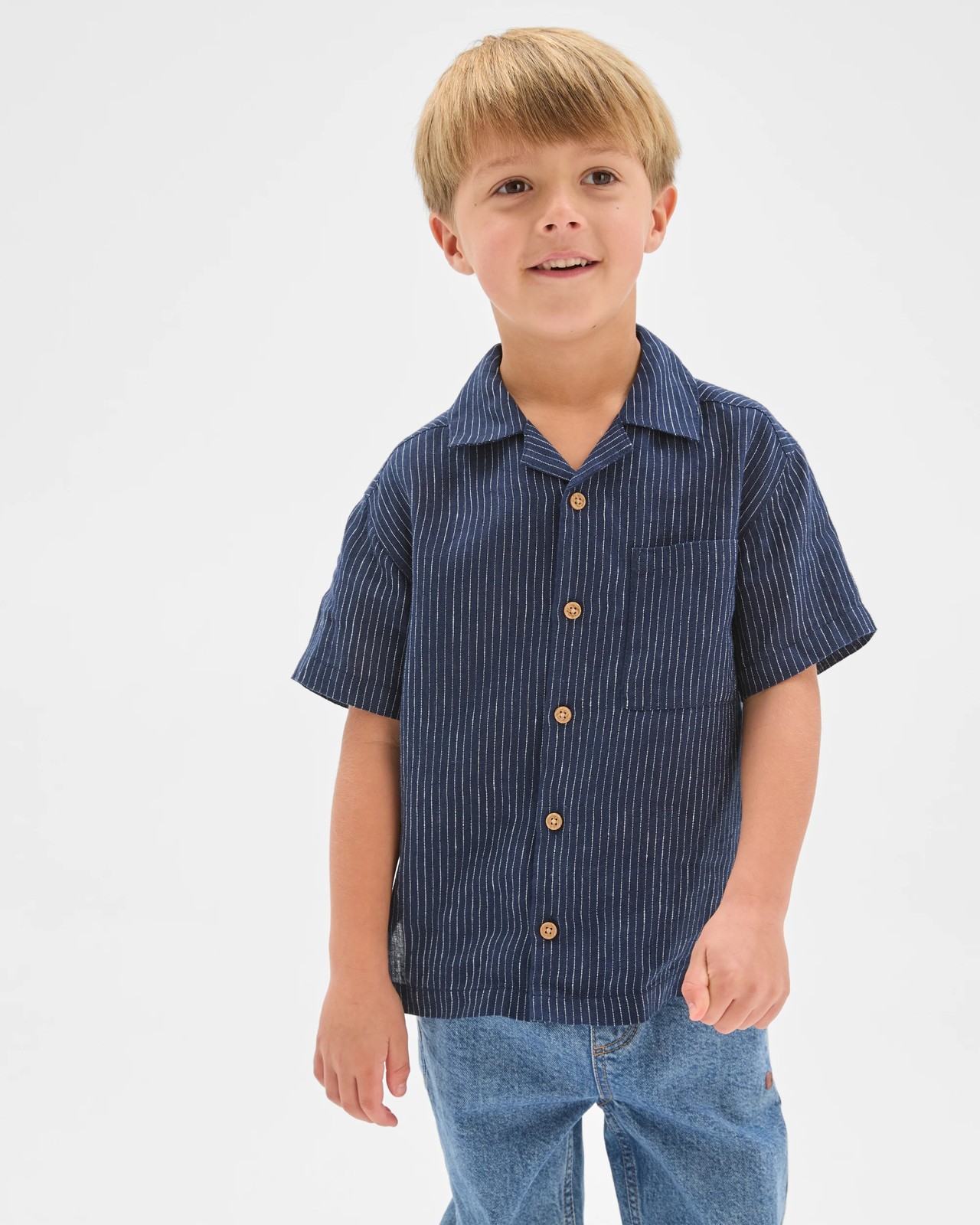 European Linen Shirt - Navy 3 of 6