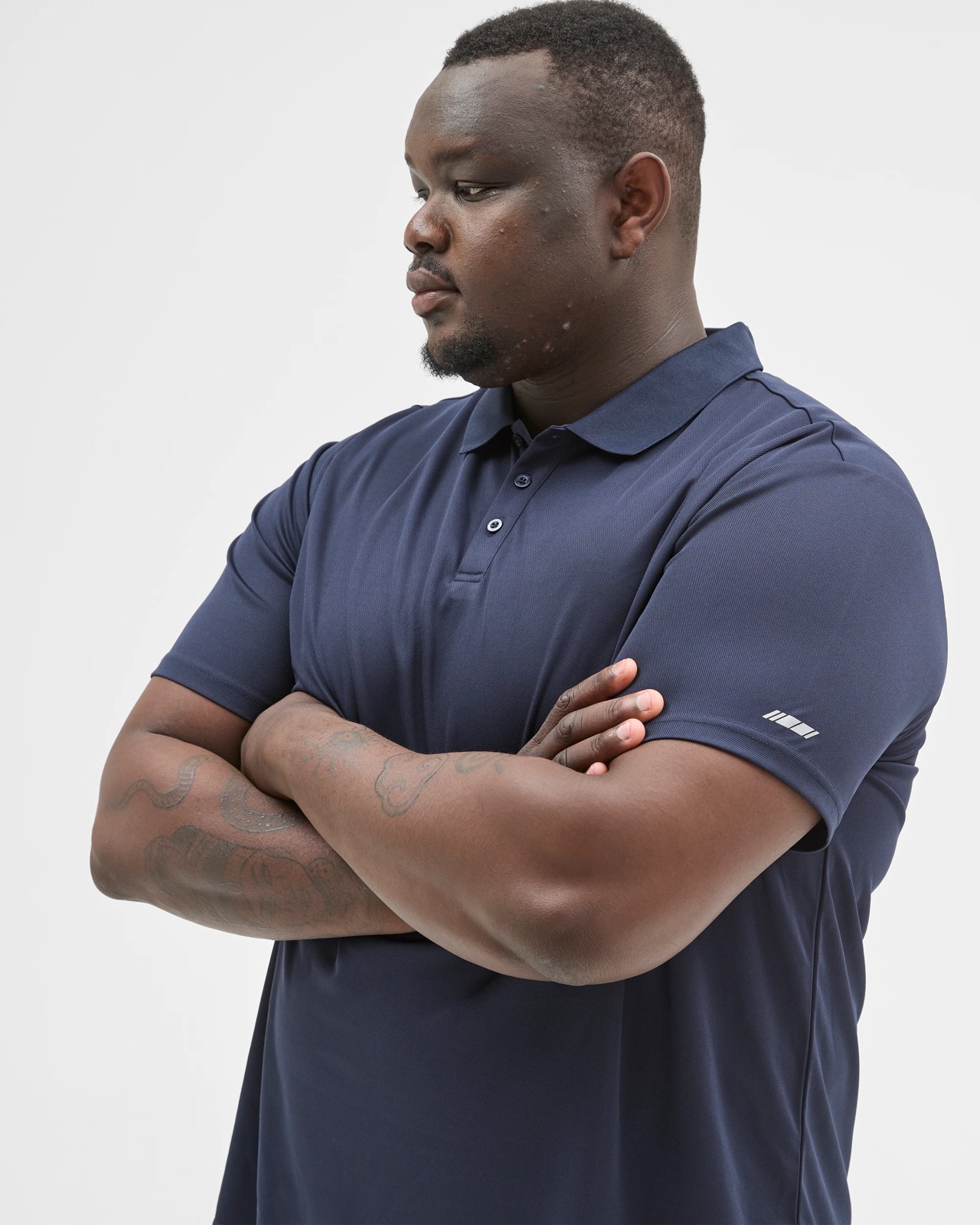 Plus Size Active Polo Top - Navy 4 of 6