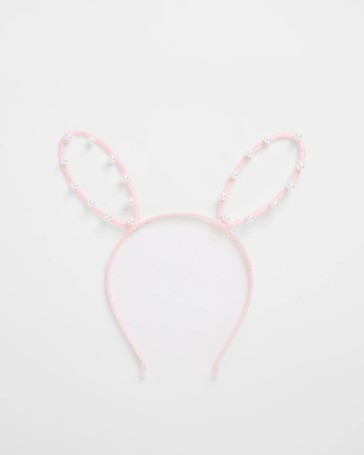 Kids Faux Pearl Bunny Ears Headband