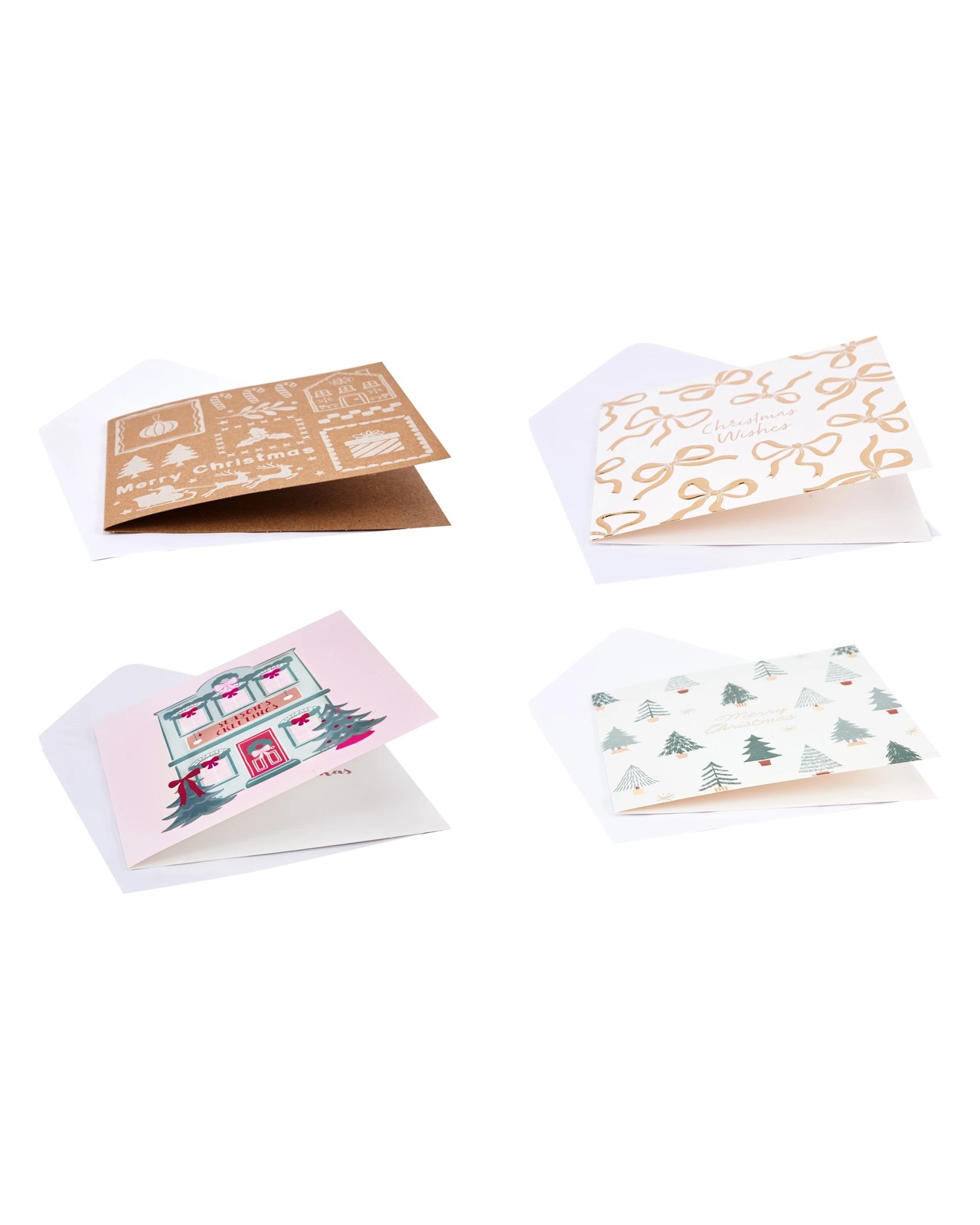 Anko 10 Pack Square Christmas Cards - Assorted 3 of 5