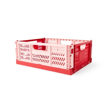 Anko 15L Collapsible Crate - Medium, Red