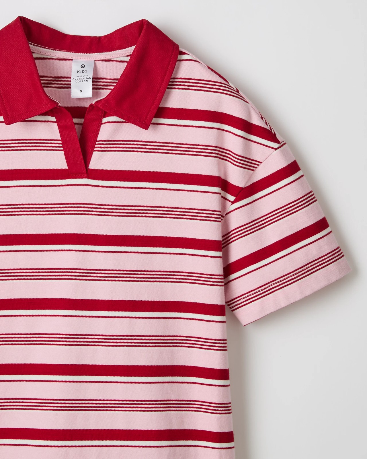 Australian Cotton Short Sleeve Oversized Polo Stripe Dress - Multi 6 of 6