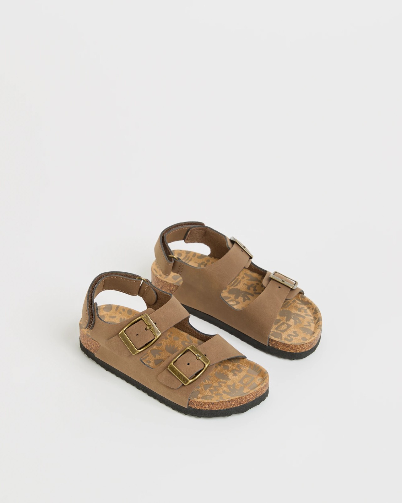 Baby First Walker/Junior Buckle Moulded Cork Sandals - Brown 2 of 3