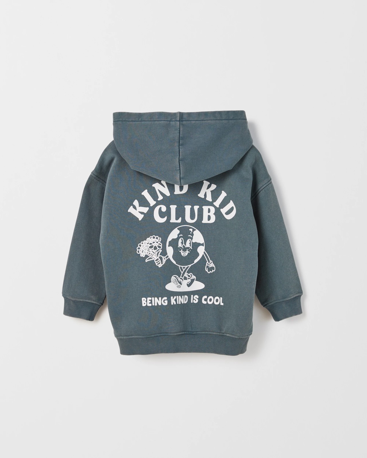 Australian Cotton Print Hoodie - Petrol 3 of 3