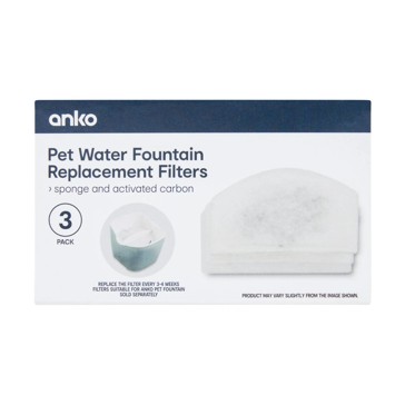 Pet Water Fountain Replacement Filters, 3 Pack - Anko