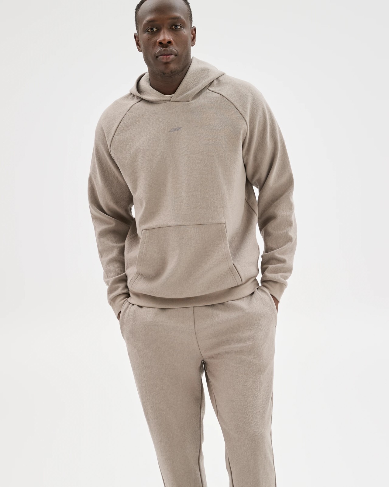 Active Crinkle Textured Hoodie - Fog 2 of 6