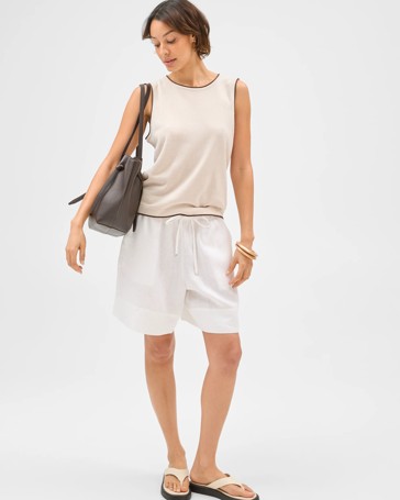 Contrast Trim Knit Tank Top