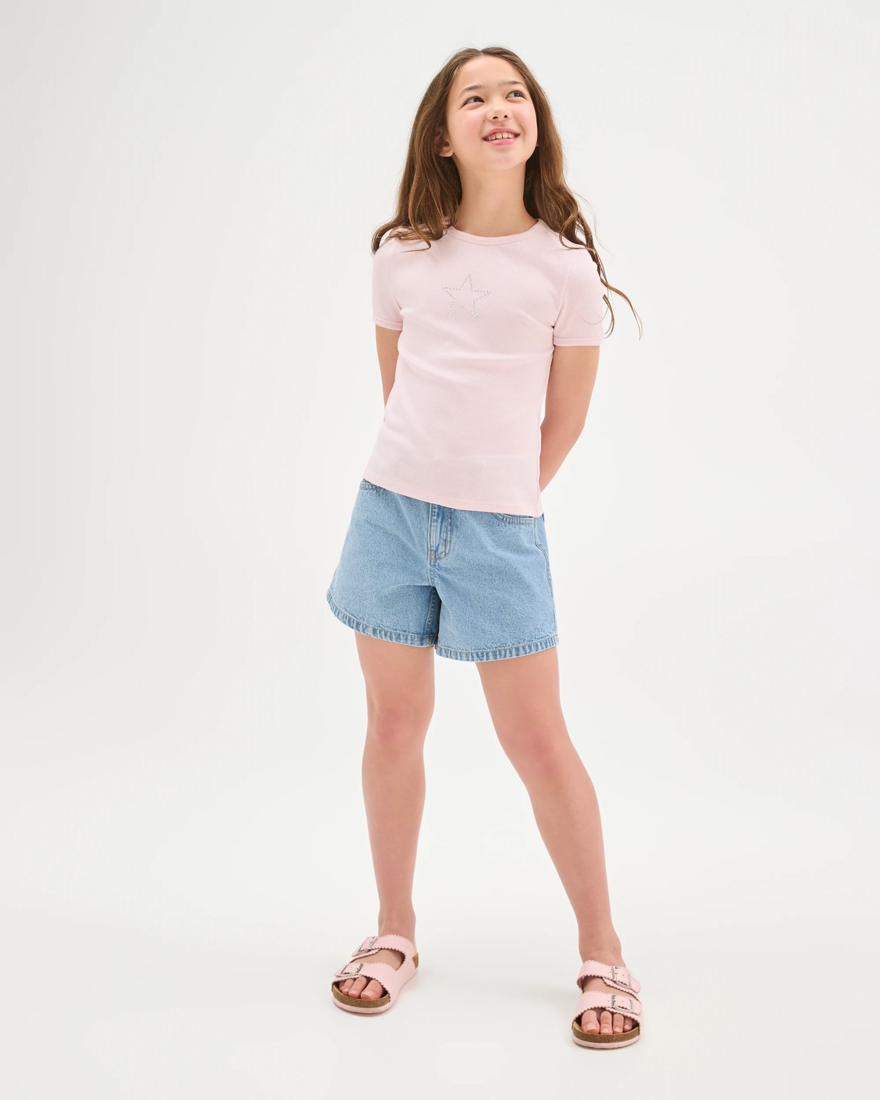 Australian Cotton Ribbed T-Shirt - Star Pink 2 of 6