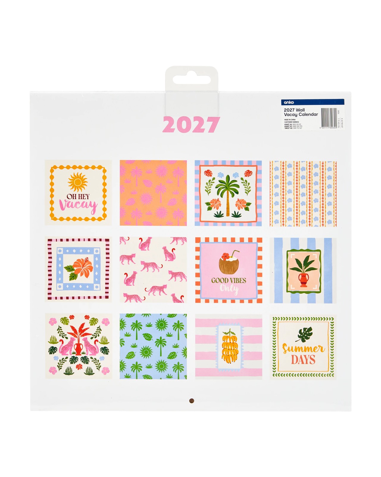 Anko 2027 Wall Vacay Calendar 6 of 6