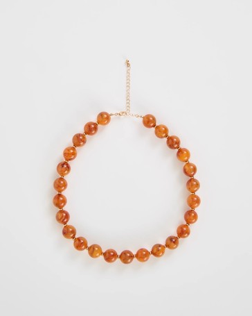 Marble Look Beaded Necklace