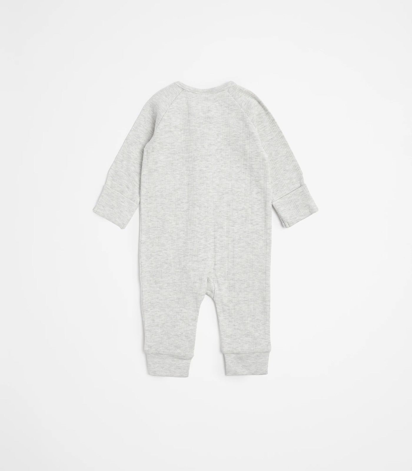 Baby Organic Cotton Pointelle Zip Coverall - White Marle | Target Australia