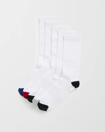 Maxx Australian Cotton Blend 5 Pack Sport Crew Socks