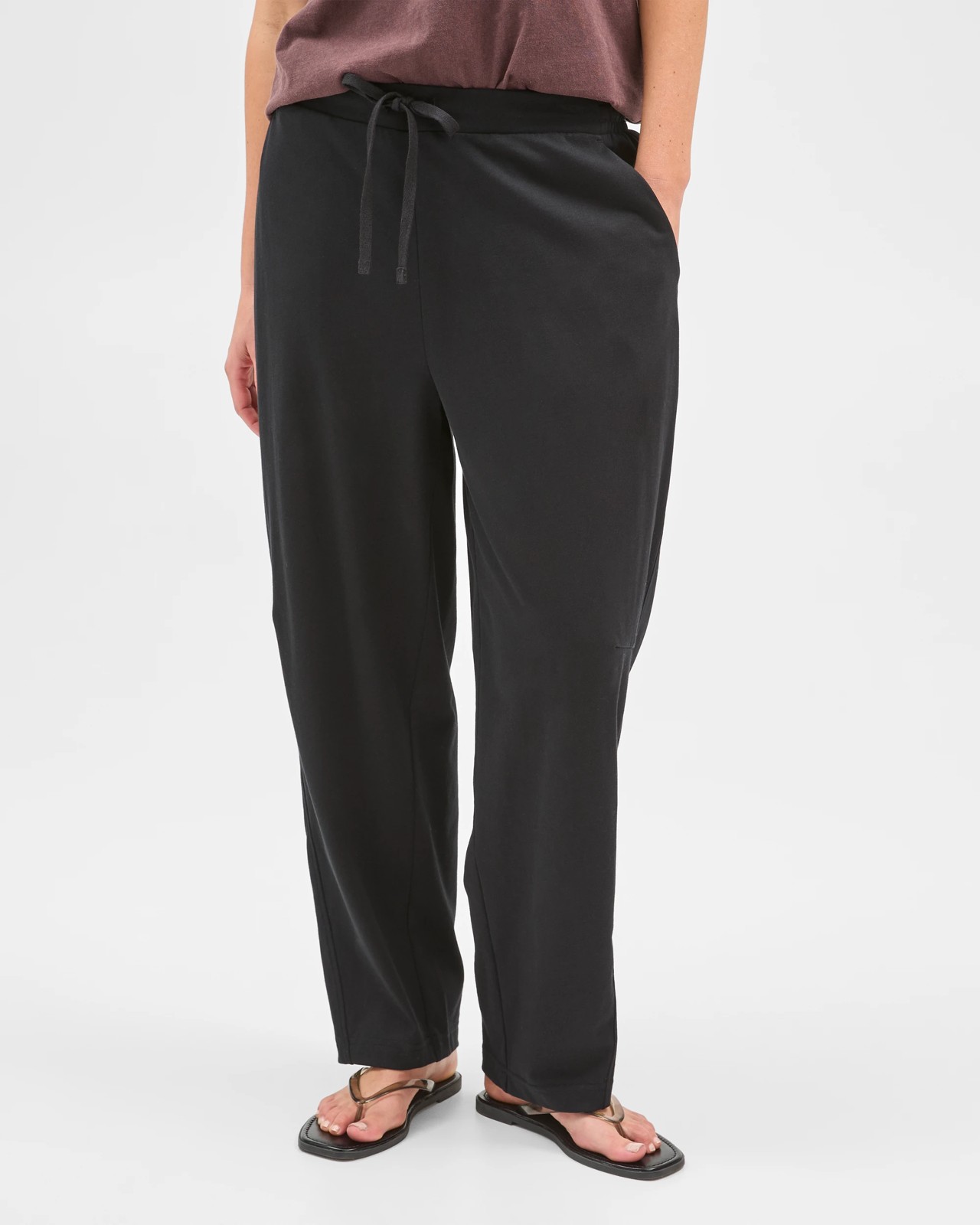 Australian Cotton Double Jersey Tapered Pants 3 of 5