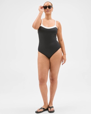 Resort Two Tone Sculpting One Piece Swimsuit