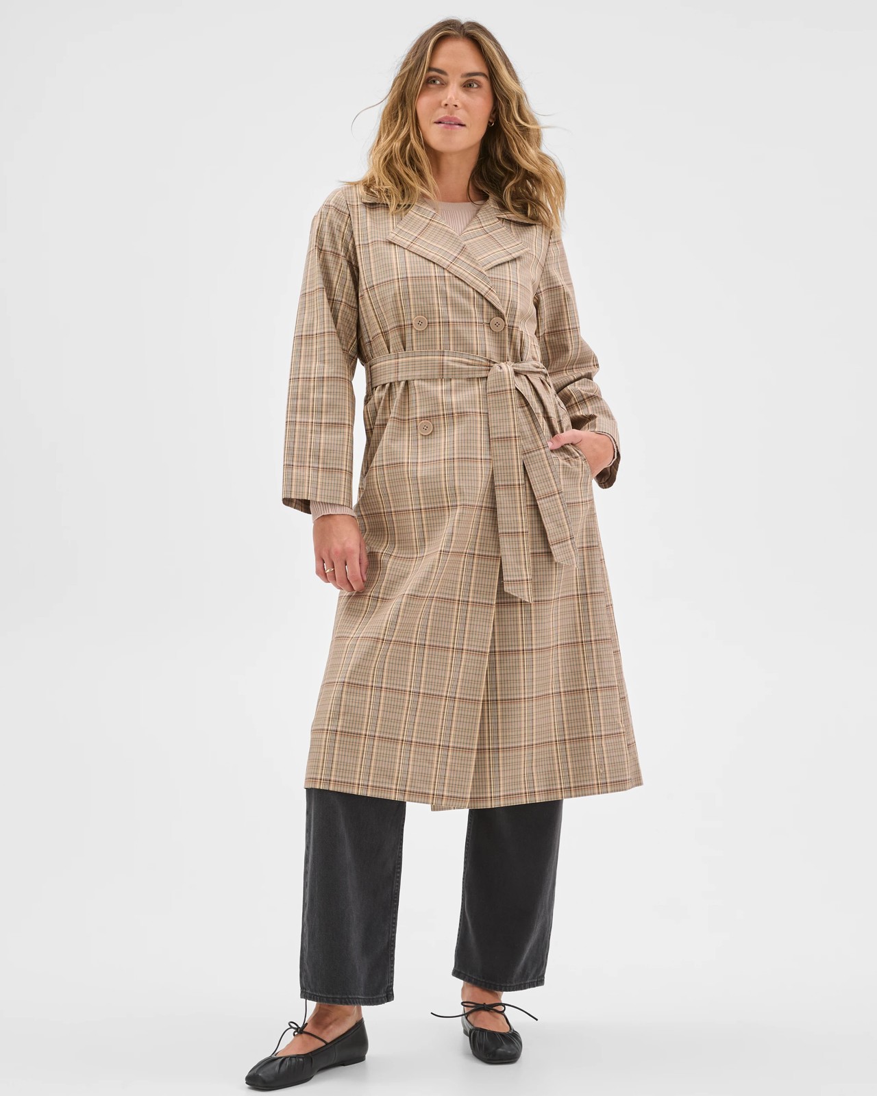 Australian Cotton Check Trench Coat 3 of 6
