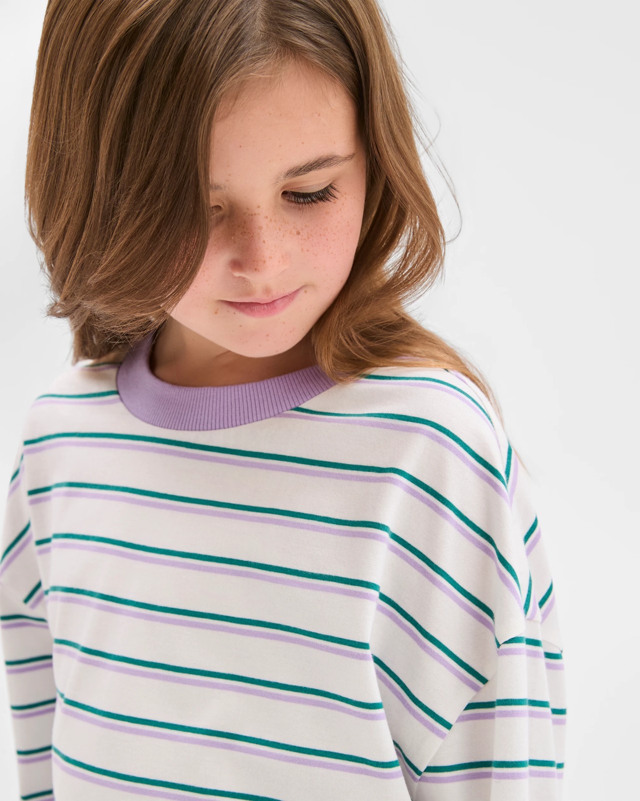 Australian Cotton Long Sleeve T-Shirt - Green / Pink 4 of 5