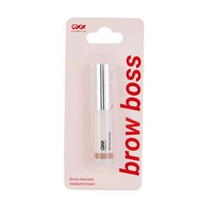 Brow Boss Brow Mascara, Medium Brown - OXX Cosmetics