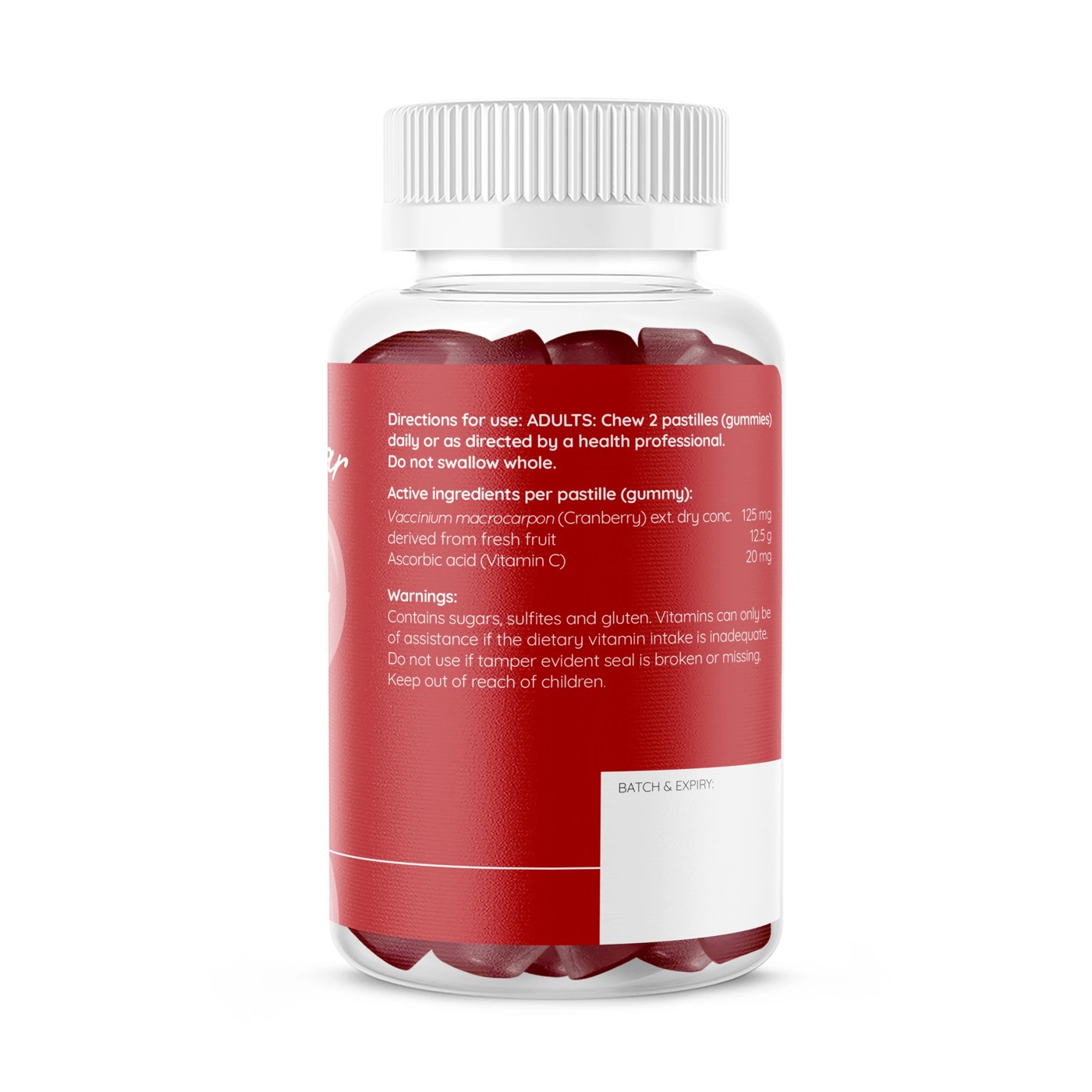 60 Pack Healthcarebear Cranberry Gummies 3 of 3