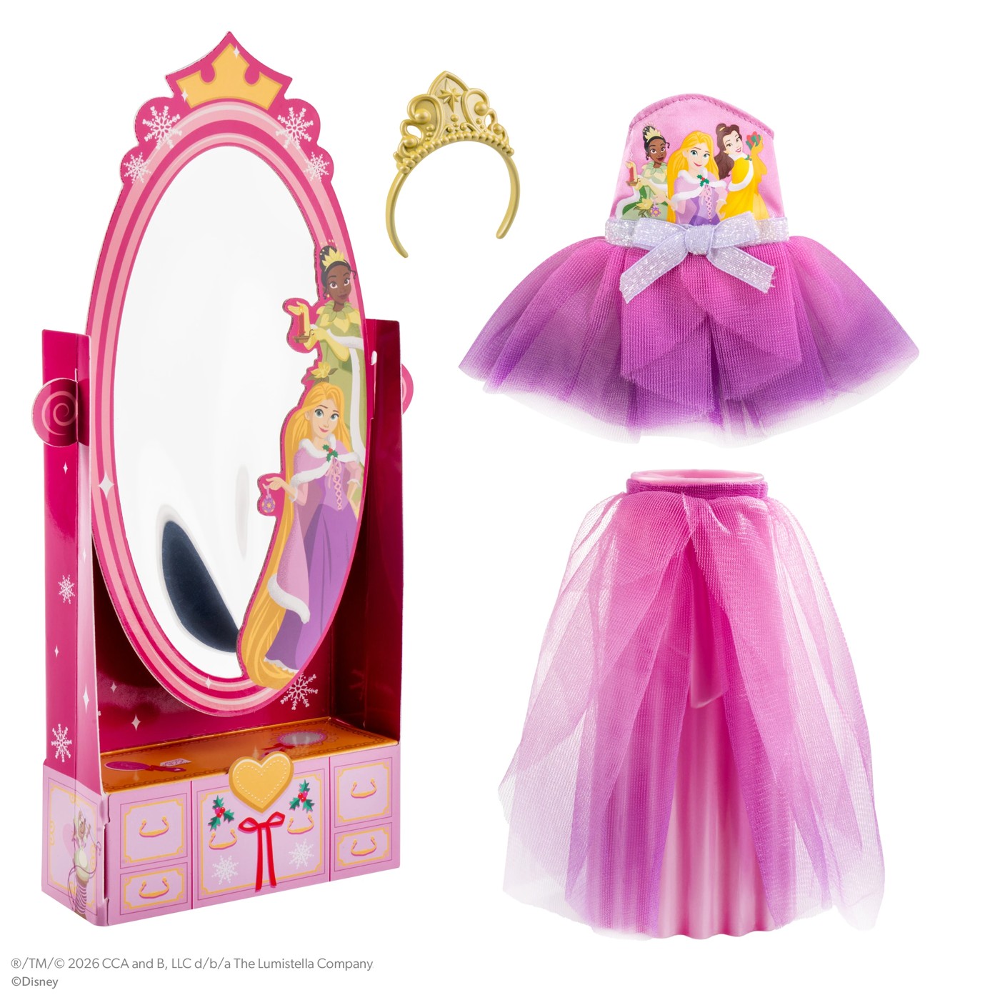 5 Piece Santaverse The Elf on the Shelf: Disney Princess Magifreez Get Ready Set 3 of 3