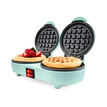 Double Waffle Maker, Green - Anko