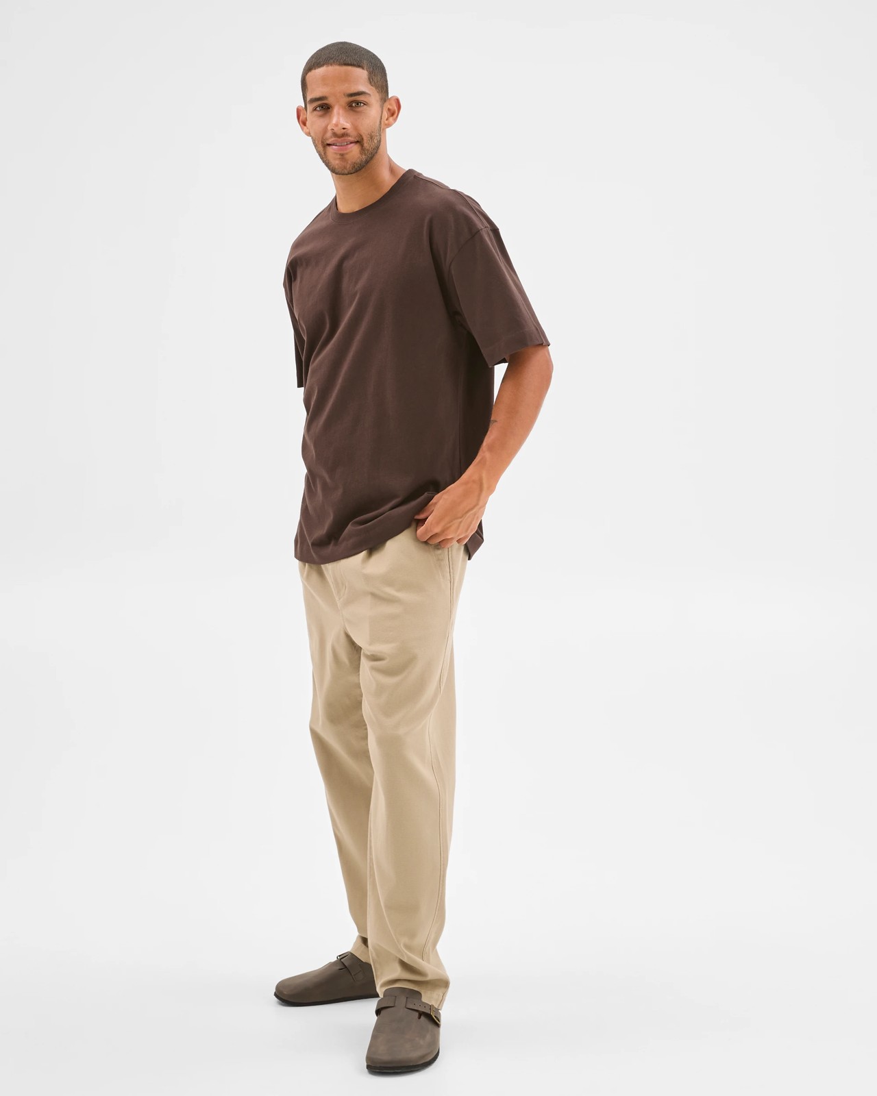 Australian Cotton Oversized T-Shirt - Chocolate 4 of 6