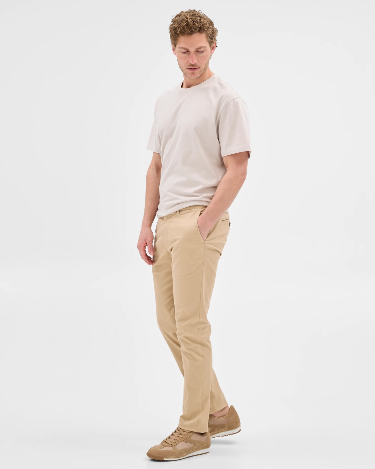 Australian Cotton Slim Chino Pants  - Tan 3 of 5