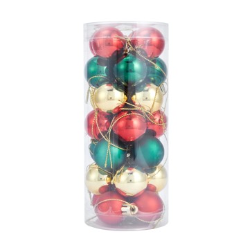 28 Pack 3cm Traditional Baubles - Anko