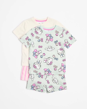 Hello Kitty Cotton Younger Girls Pyjama Set 2 Pack