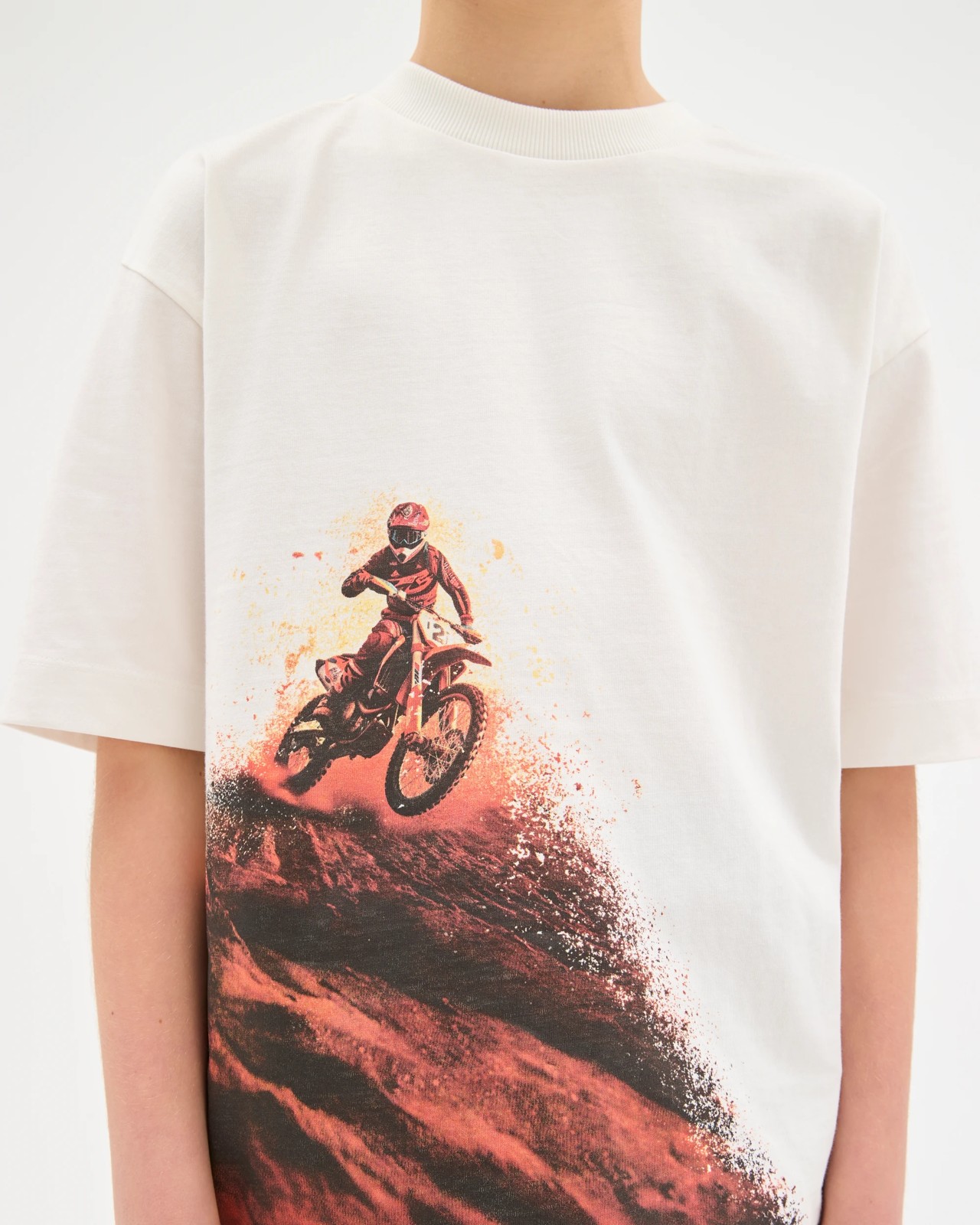 Australian Cotton Graphic Print T-Shirt - Moto Off White 4 of 6