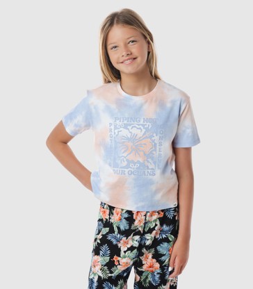 Piping Hot Tie-Die Boxy T-shirt