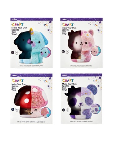 Anko Make Your Own Sparkle Gem Vinyl Set - Assorted