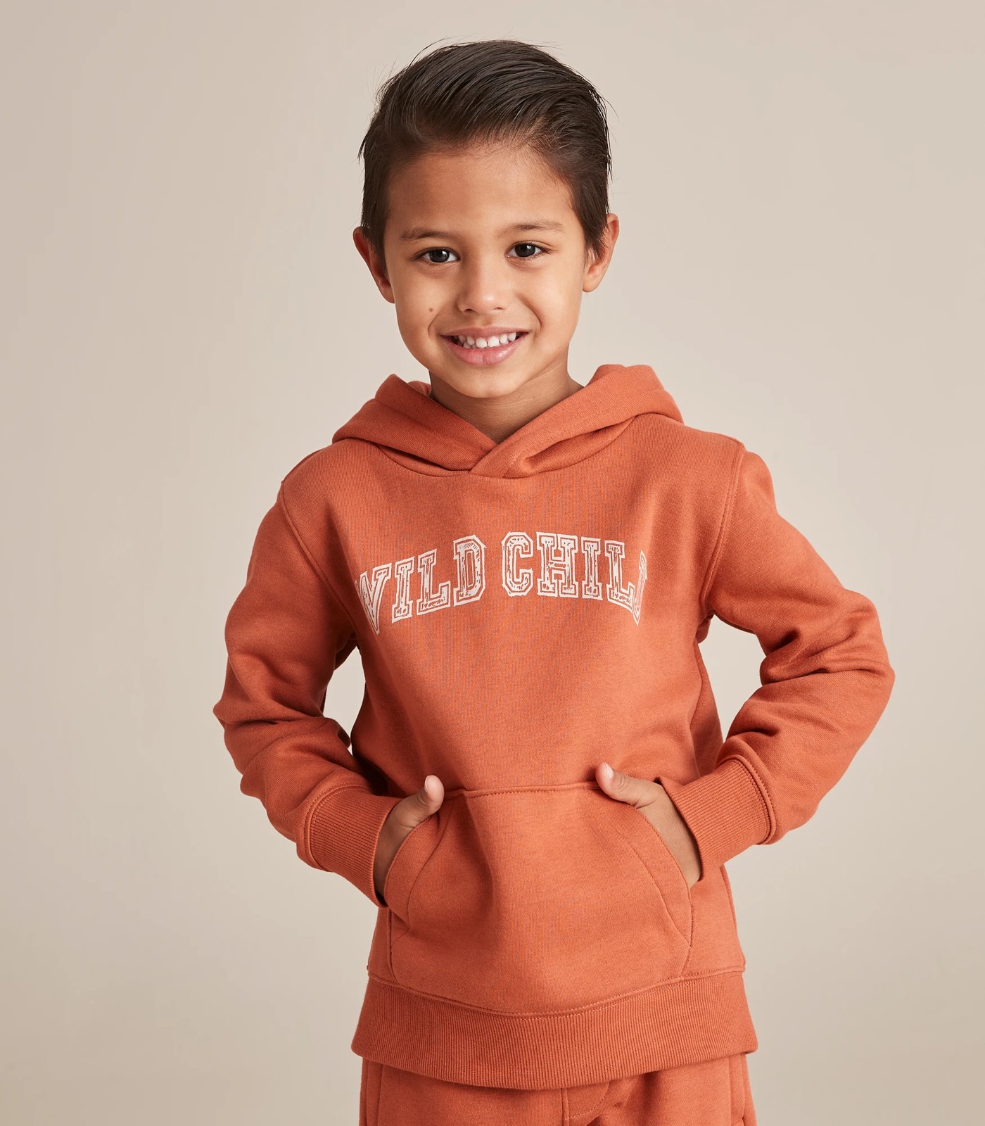 boys orange hoodie