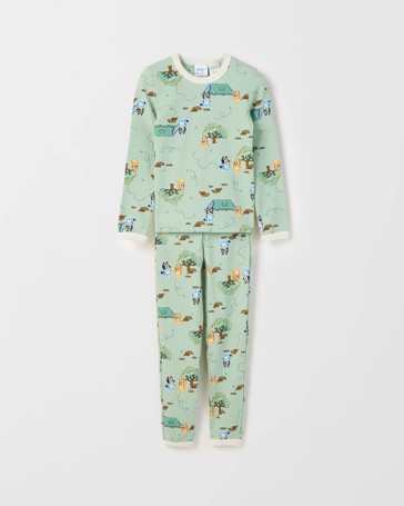 Bluey Australian Cotton Younger Boys Rib Pyjama Set