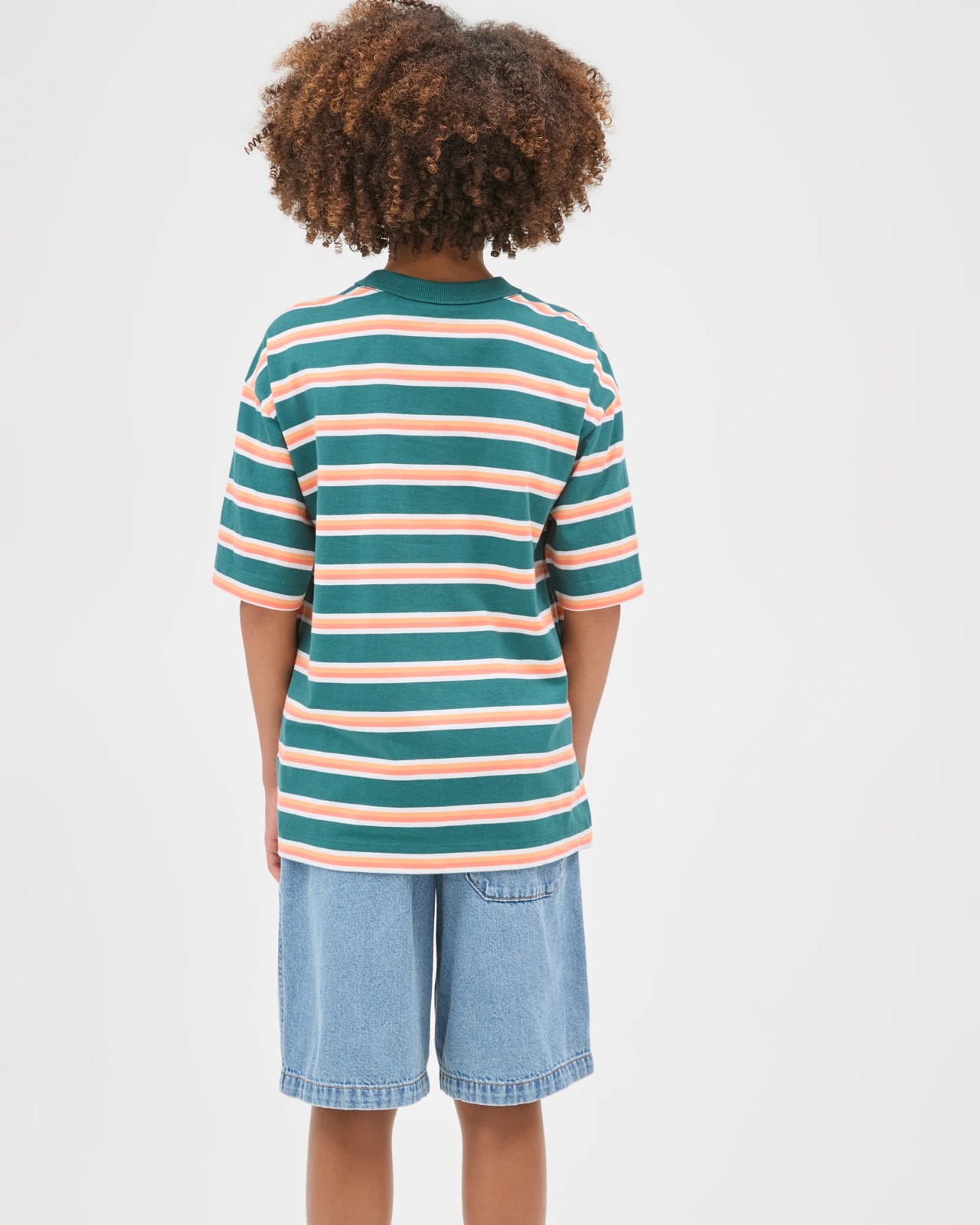Australian Cotton Oversized Striped T-Shirt - Multi 4 of 6