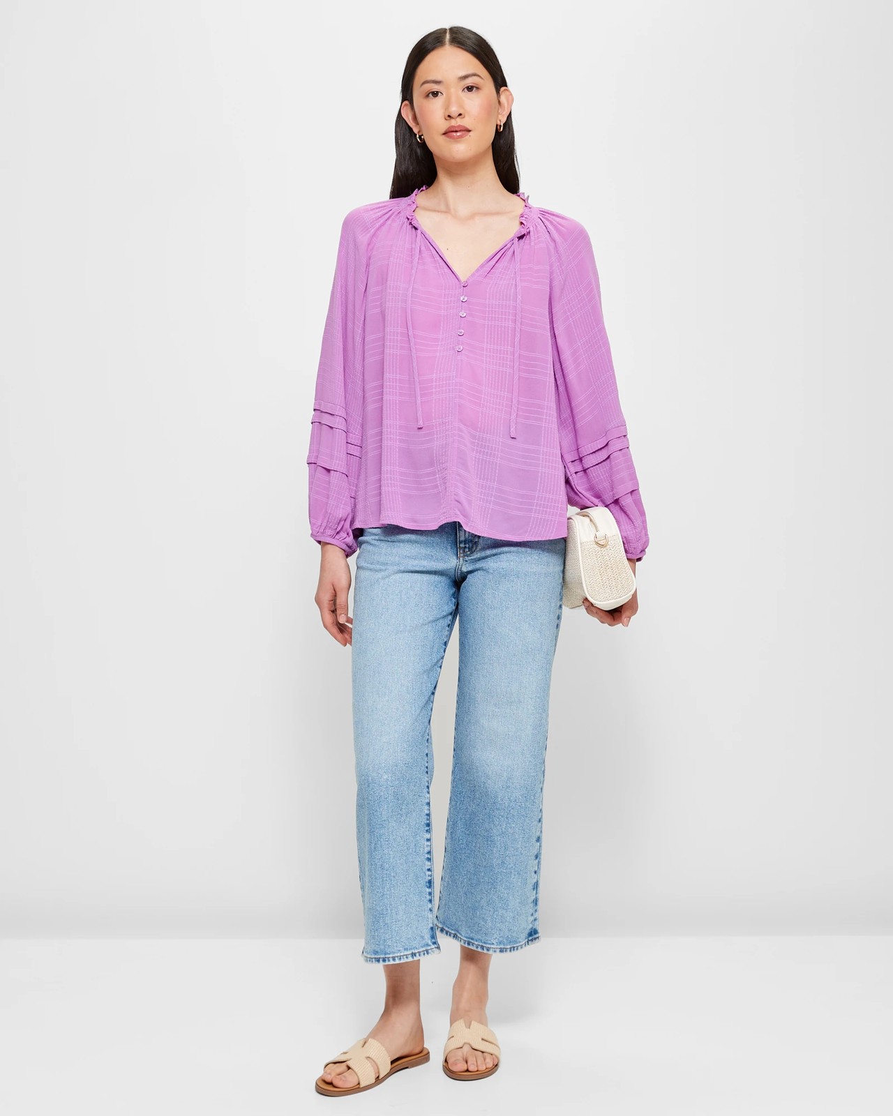 Long Sleeve Pintuck Blouse Target Australia