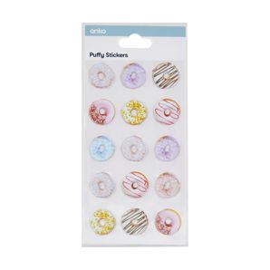 Puffy Stickers Sheet, Donut - Anko