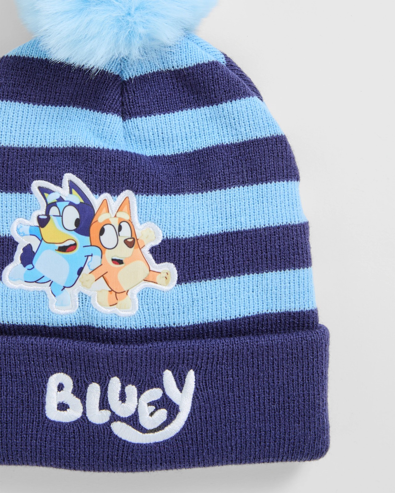 Bluey Stripe Beanie - Navy Blue 2 of 2