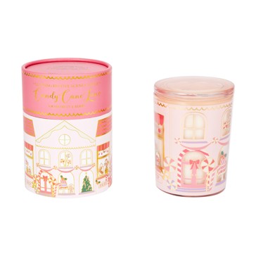 Christmas Candy Cane Lane Glowing Scene Candle - Anko