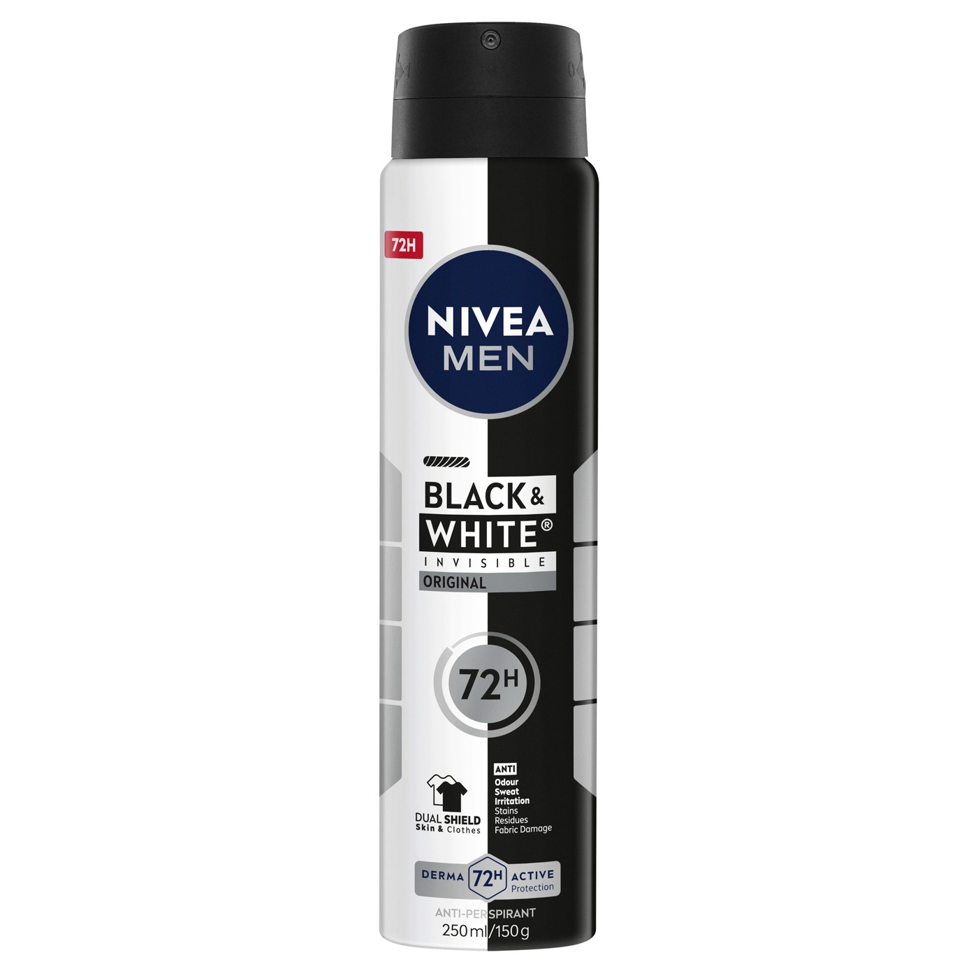 Nivea Men Black & White Invisible Original Anti-Perspirant Aerosol Deodorant 250mL 2 of 6