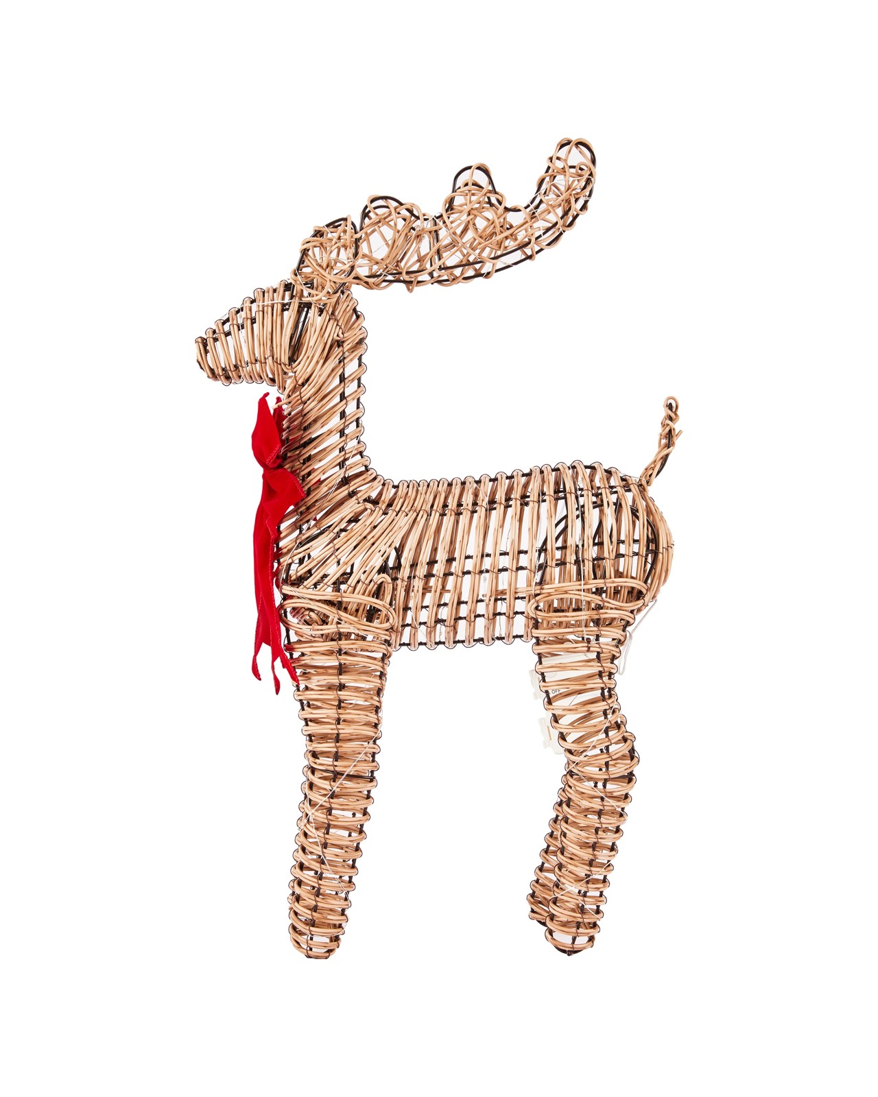 Anko Battery Operated LED Light Up Rattan Look Reindeer 5 of 6