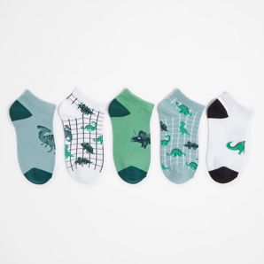 Maxx Low Cut Dinosaur Socks - 5 Pack