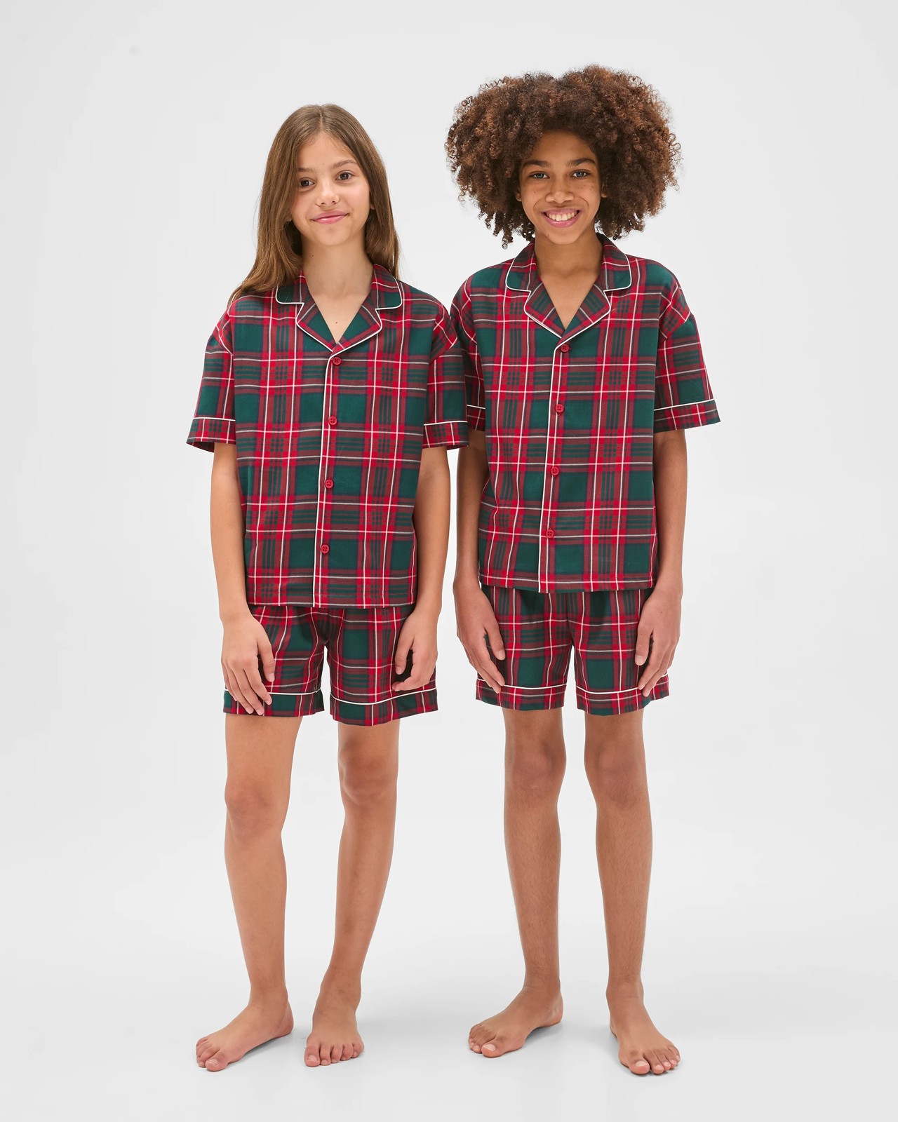 Family Matching Christmas Australian Cotton Older Kids Pyjama Set - Tartan 2 of 6