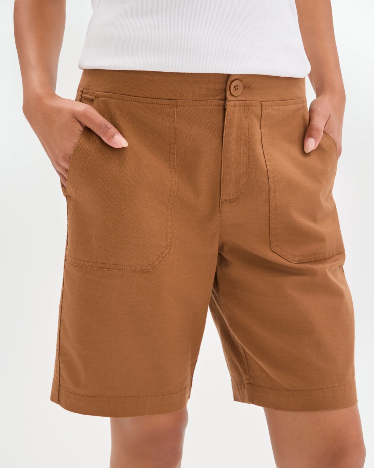Rib Waist Shorts - Butterscotch 4 of 6