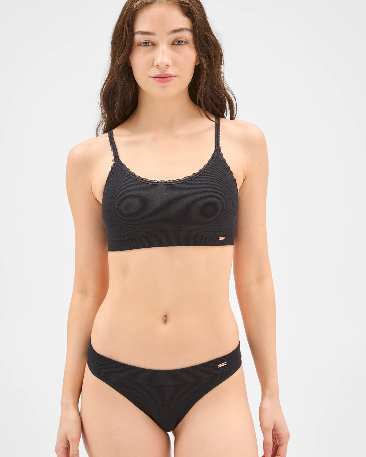 Lily Loves 2 Pack Rib Seamfree Brazilian Briefs - Black 4 of 6