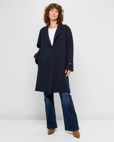 Australian Cotton Blend Knitted Trench Jacket