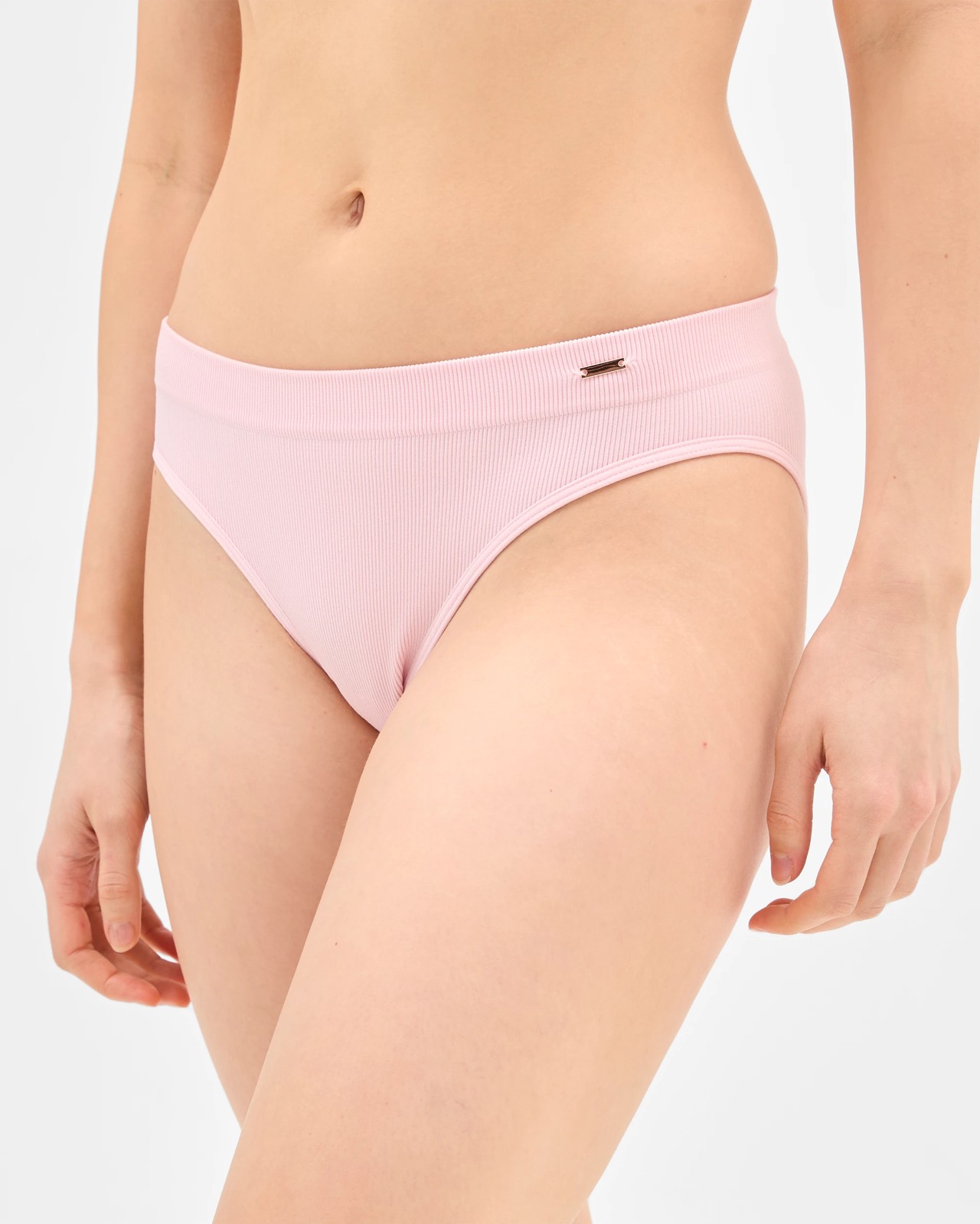 Lily Loves 2 Pack Rib Seamfree High Waist Bikini Briefs - Orchid Pink 3 of 4